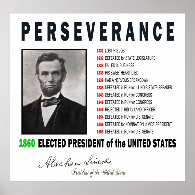 INSPIRATIONAL ABRAHAM LINCOLN POSTER (Front)