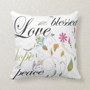 Inspirational accent pillow