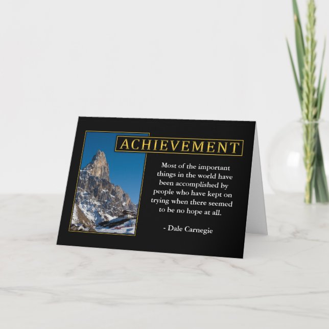 Inspirational Achievement Greeting Cards (Front)