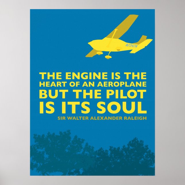 Inspirational airplane & flying poster (Front)