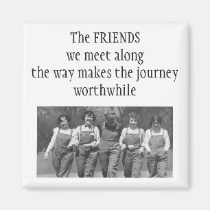 Inspirational Along the Journey Friendship Quote Magnet