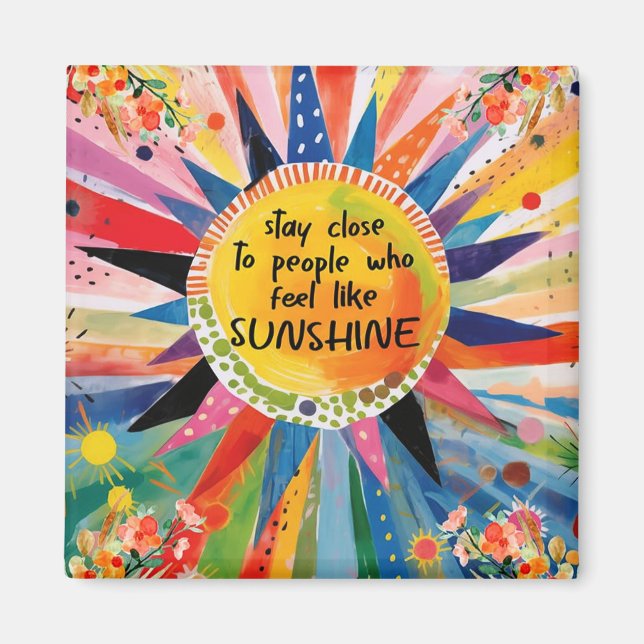 Inspirational and Colourful Friendship Magnet (Front)