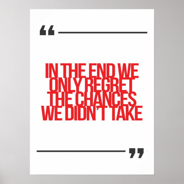 Inspirational and motivational quote poster (Front)