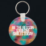 Inspirational and motivational quotes keychain<br><div class="desc">Beautiful and modern design of inspirational and motivational quote “ Be the reason someone smiles today ". True life words of inspiration wisdom and motivation for any occasion. Great as a self-reminder or as a gift to a friend. Want more motivational and inspirational quotes ? Visit my store. You will...</div>
