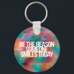 Inspirational and motivational quotes keychain<br><div class="desc">Beautiful and modern design of inspirational and motivational quote “ Be the reason someone smiles today ". True life words of inspiration wisdom and motivation for any occasion. Great as a self-reminder or as a gift to a friend. Want more motivational and inspirational quotes ? Visit my store. You will...</div>