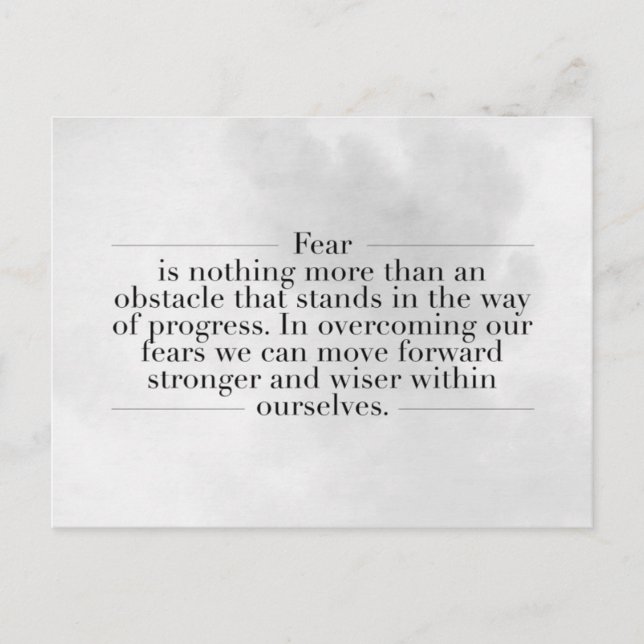 Inspirational and motivational quotes postcard (Front)