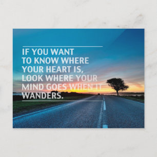 Inspirational and motivational quotes postcard