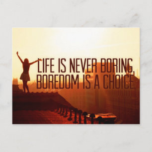 Inspirational and motivational quotes postcard