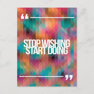 Inspirational and motivational quotes postcard