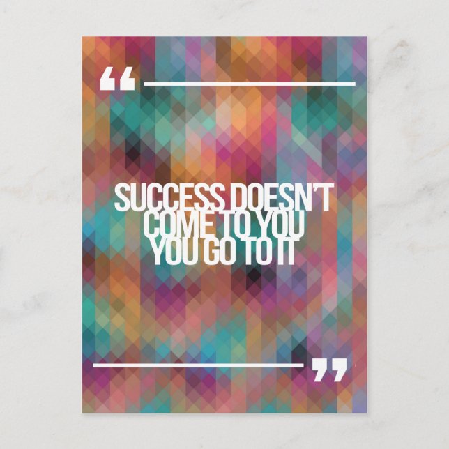 Inspirational and motivational quotes postcard (Front)