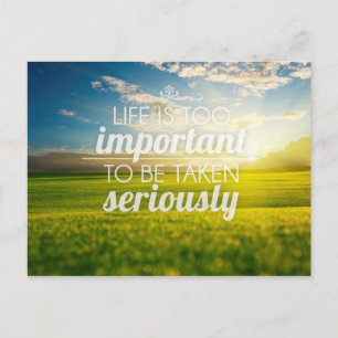 Inspirational and motivational quotes postcard