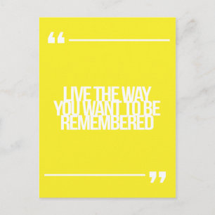 Inspirational and motivational quotes postcard