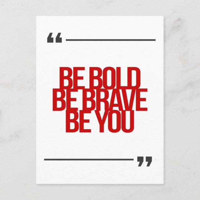 Inspirational and motivational quotes postcard (Front)