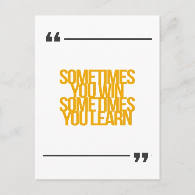 Inspirational and motivational quotes postcard (Front)
