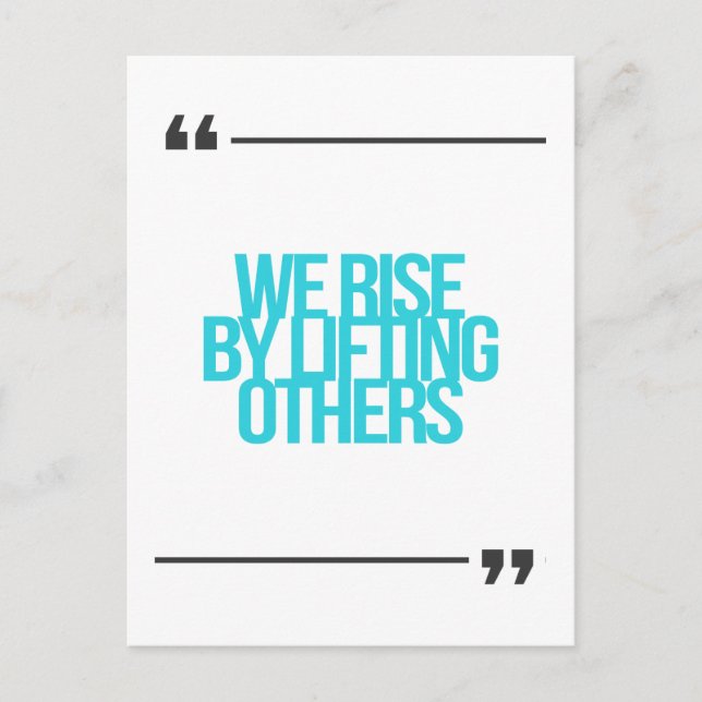 Inspirational and motivational quotes postcard (Front)