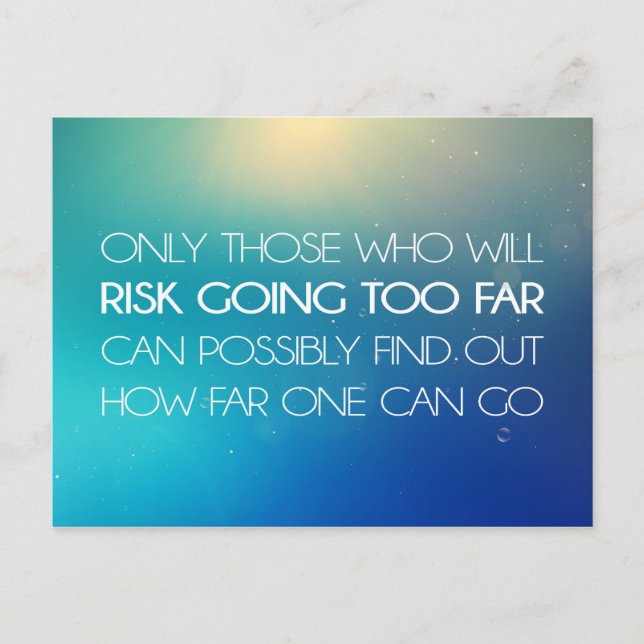 Inspirational and motivational quotes postcard (Front)