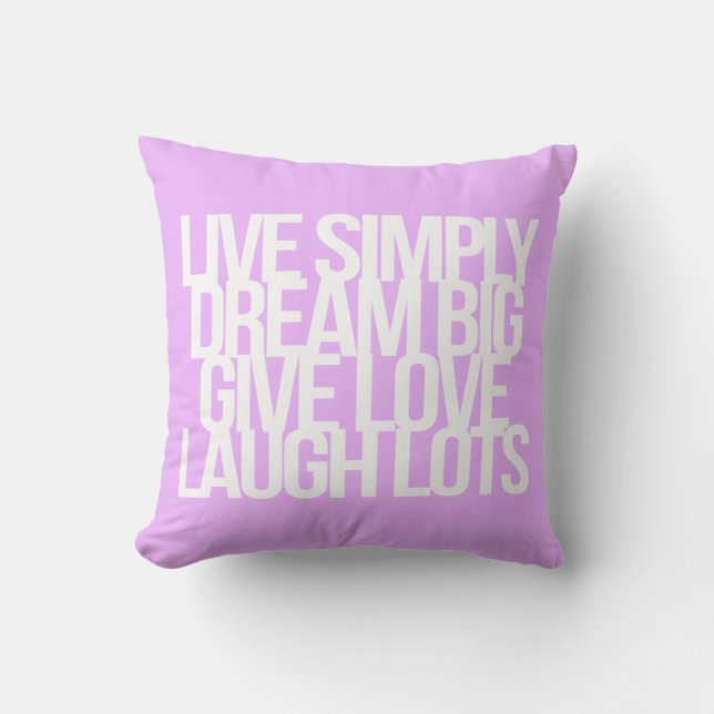 Inspirational and motivational quotes throw pillow (Front)