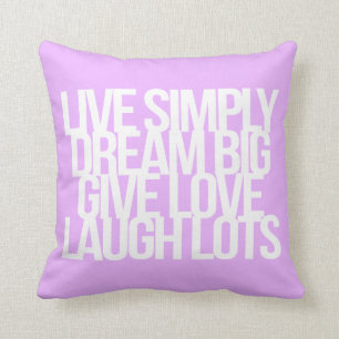 Inspirational and motivational quotes throw pillow
