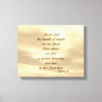 Inspirational Angel blessing poem art canvas