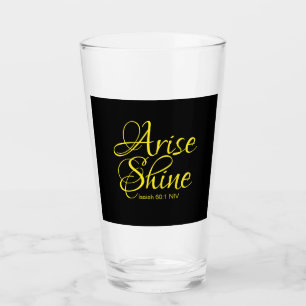 Inspirational Arise and Shine Faith Black Glass