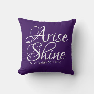 Inspirational Arise and Shine Faith Christmas Throw Pillow