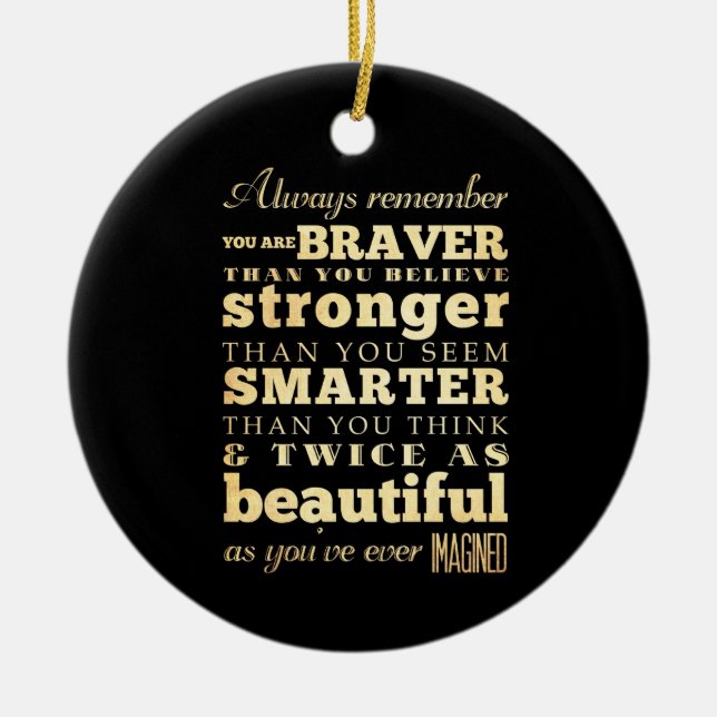 Inspirational Art -Dr Quote Ceramic Ornament (Front)