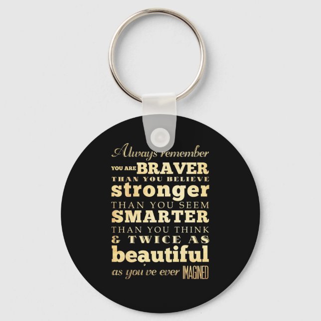 Inspirational Art -Dr Quote Keychain (Front)