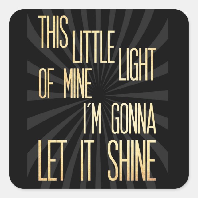 Inspirational Art - Little Light. Square Sticker (Front)
