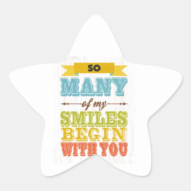 Inspirational Art - Smiles Star Sticker (Front)