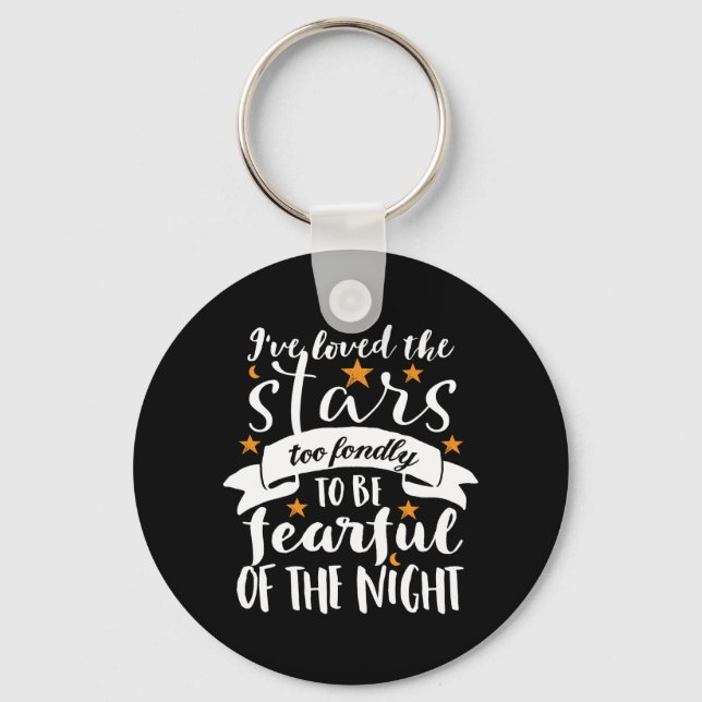 Inspirational Astronomy Quote Space Geek Love Star Keychain (Front)