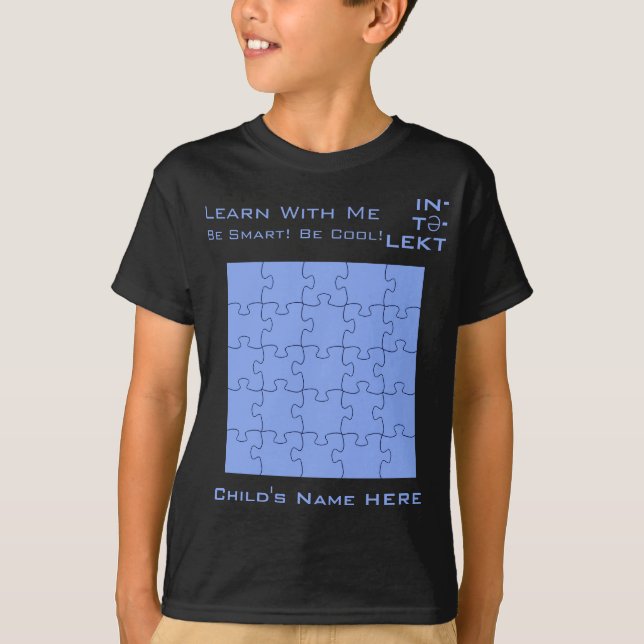 Inspirational Autism Awareness Be Smart, Cool Blue T-Shirt (Front)