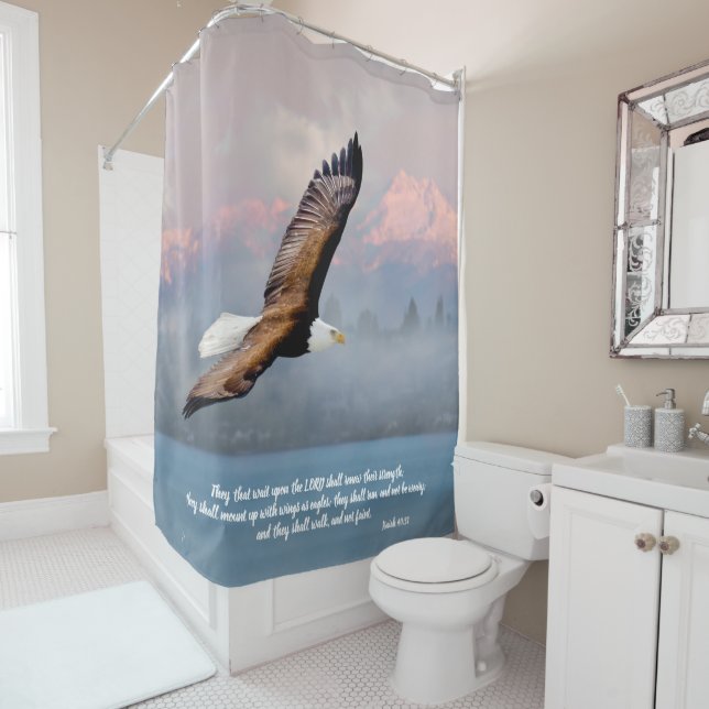 Inspirational Bald Eagle Scripture Verse Isaiah 40 (In Situ)