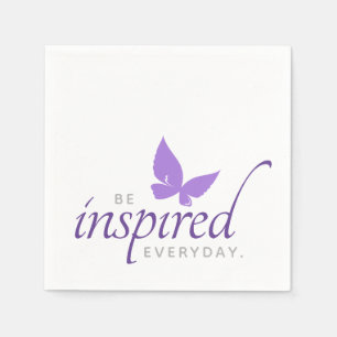 Inspirational Be Inspired Everyday Butterfly Napkin