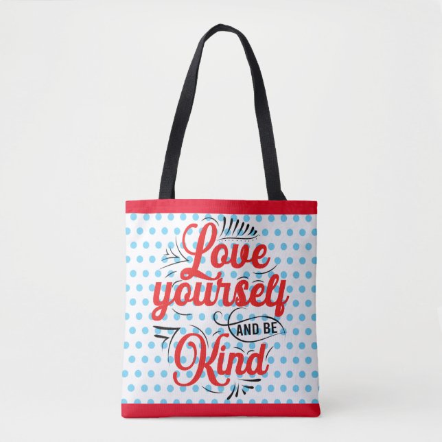  Inspirational Be Kind Tote Bag (Front)