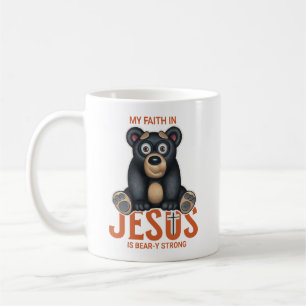 Inspirational Bear Jesus Christian Faith Coffee Mug