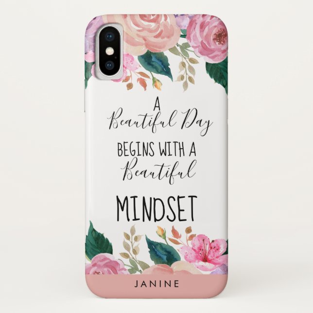 Inspirational Beautiful Mindset Quote Personalized Case-Mate iPhone Case (Back)