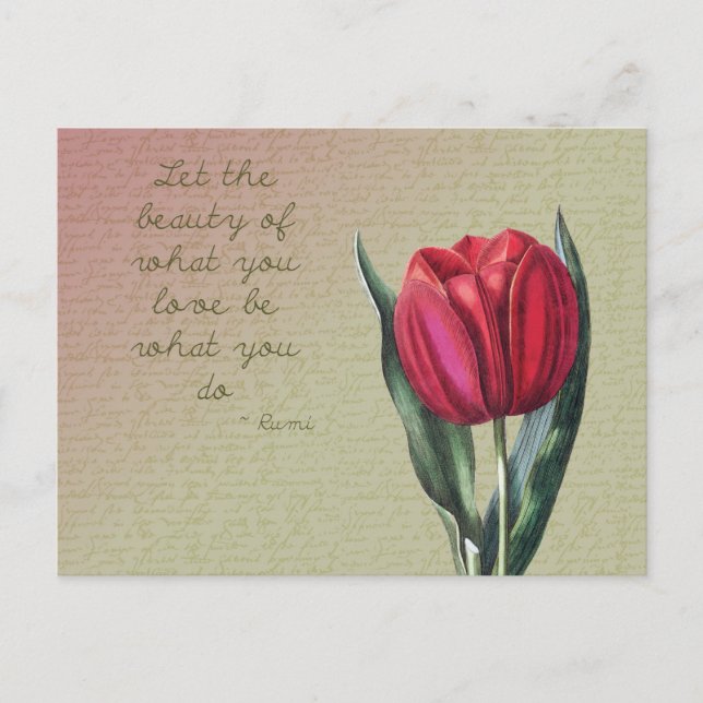 Inspirational Beauty Tulip Postcard (Front)