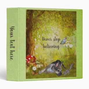 Inspirational Believe German Shepherd Puppy  Binder