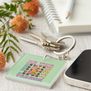Inspirational Best Version of Yourself Wordart Keychain