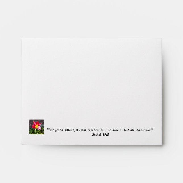 Inspirational Bible Quote Envelope (Front)