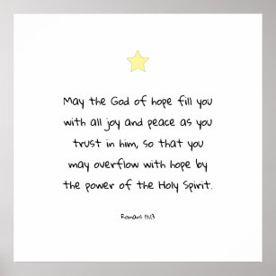 Inspirational Bible Quote Scripture Blessing Faith Poster