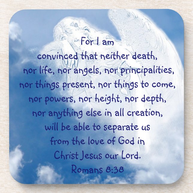 Inspirational Bible Scripture Christ Jesus Coaster (Front)