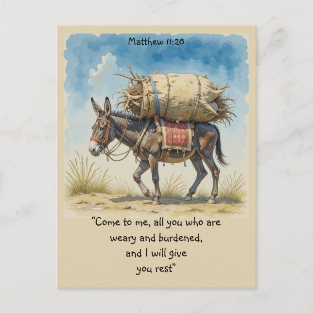 Inspirational Bible Scripture Quote Matt  Postcard (Front)