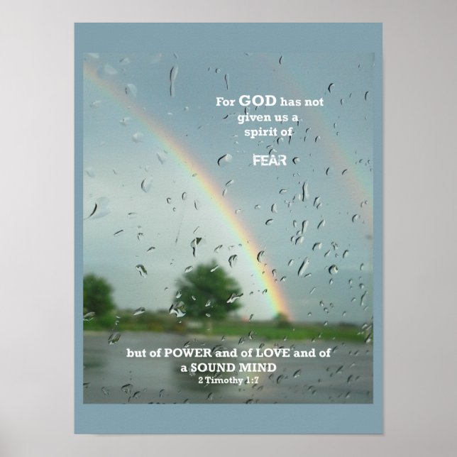 Inspirational Bible Verse 1 Timothy 1:7 Poster (Front)