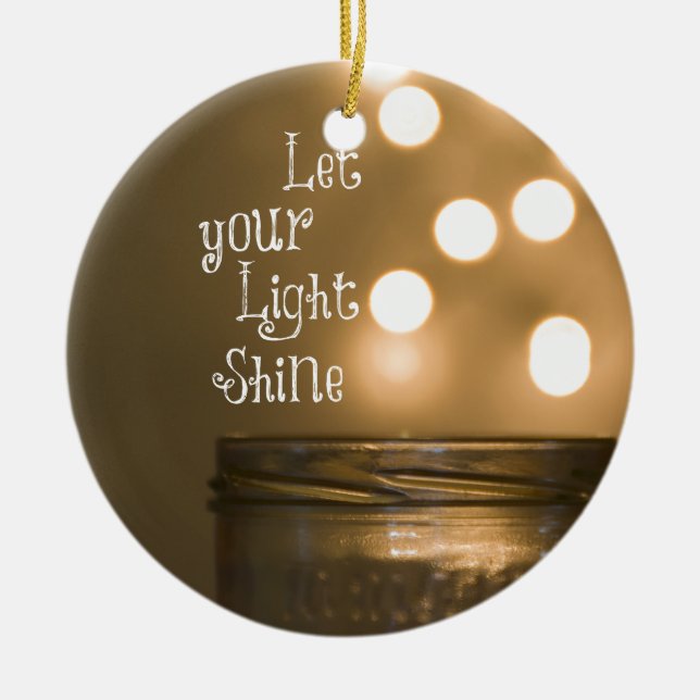 Inspirational Bible Verse Christian Quote Ceramic Ornament (Front)