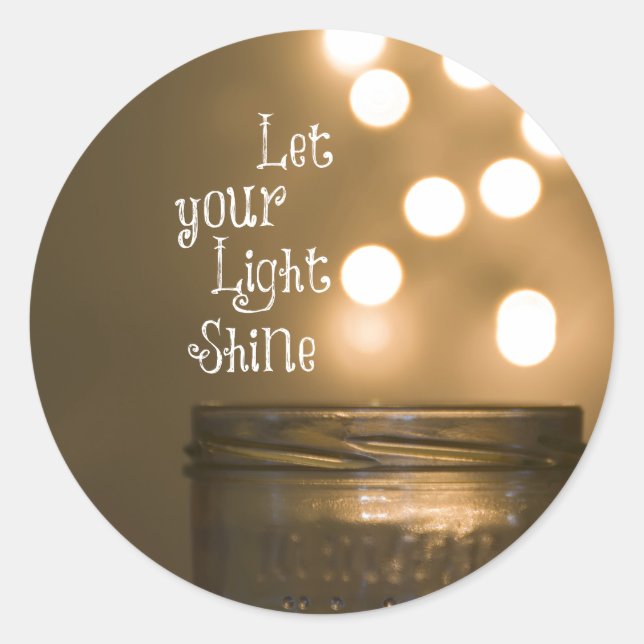 Inspirational Bible Verse Christian Quote Classic Round Sticker (Front)