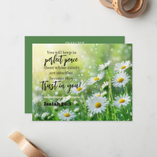 Inspirational Bible Verse Isaiah 26:3 Church  Card