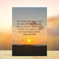 Inspirational Bible Verse Jeremiah 29:11 Sunrise