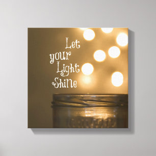 Inspirational Bible Verse Let your light shine Canvas Print