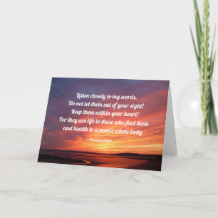 Inspirational Bible Verse Personalized Greeting Card